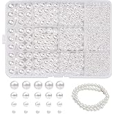 Yuqilin 1320 Pieces Beads, Can Be Threaded Beads for Bracelets | Decoration Necklace Pearls DIY for Necklaces, Bracelets, Hai