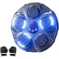 Wooa Music Boxing Machine, Smart Bluetooth Boxing Machine Wall Mounted, Boxing Training Punching Equipment, Home Workout Musical Boxing Machine with Gloves (Blue)