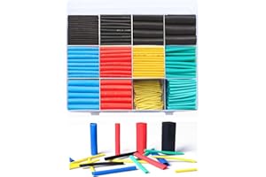SNZ Juego de Tubo Termorretráctil para Cables Protector Térmico, 5 Colores y 12 Tamaños para Aislamiento Eléctrico, Reparaciones de Cables y Sellado de Bolsas (530 piezas)