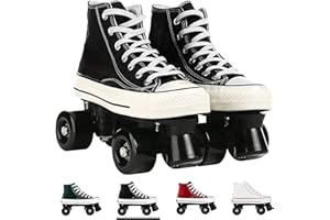 JIANJUD Pattini A Rotelle Pattini A Rotelle A Quattro Ruote Da Uomo E Da Donna Per Adulti, Ruote Per Pattini A Rotelle A Doppia Fila Di Tela, Pattini A Doppia Fila Per Interni Ed Esterni Per Adolescenti