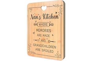 Luvart Nan Gifts, Nanny Mother's Day Birthday Gifts Idea, Nan Gift Handmade Cutting Board, Kitchen Gifts for Nan from Grandchild, Nan Christmas Bamboo Chopping Board Gift