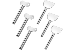 Demason 6 pezzi Rolling Tube Spremiagrumi Dentifricio, Tubetto Dentifricio in Acciaio Inossidabile, Spremiagrumi per Tubi in Plastica e Alluminio, Forma Semicircolare e di Chiave
