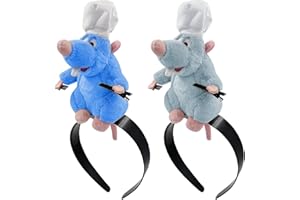 BEZHGOC Mouse Ears Headband, Women Cartoon Mouse Headwear Rat Headband Clip Grabs Hair Rat Plush Head Band Gift for Christmas Friends Graduation Party