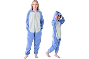 Udekit Tutina da Cartone Animato, Pigiama Carino Pagliaccetto, Costume Cosplay per Bambini e Adulti per Carnevale e Feste di Halloween