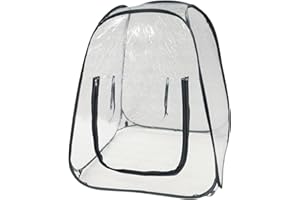 ADEPTNA Mini Pop-Up Greenhouse – Clear PVC Indoor/Outdoor Plant Tent, Portable Cold Frame for Garden, Balcony, Patio – Instant Setup with Zipped Door & Ground Pegs