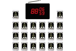 SINGCALL System di Chiamata Senza Fili del Sito, Chiamato per l'ascensore,Cercapersone con Singolo Tasto,1 mainframe(SC-R10GX) e 20 cercapersone