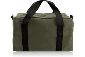 ADFUENOM Werkzeugtasche,Wide Mouth Tool Bag,Strapazierfähiges Segeltuch Werkzeug Tasche,Werkzeugtasche Klein Werkzeug Organizer Tote Bag für die Lagerung Schraubenschlüssel Zangen (Armeegrün, XL/45.72CM)