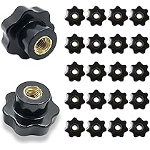 QUARKZMAN 4Pcs Boutons à Ailettes En T, Vis à Pouce M8 X 30mm, Filetage Mâle Standard, Poignées En Plastique, Boutons De Serrage à Main, Vis à Pouce, Noir