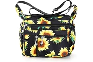 HERCMNOY Women Crossbody Bags Shoulder Bag Handbag Multiple Pockets Bag Nylon Messenger Purses