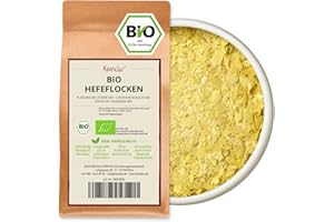KAMELUR 500g de flocons de levure BIO - flocons de levure de malt vegan, flocons de levure de bière comme assaisonnement pour le parmesan et le fromage vegan - flocons de levure BIO en emballage biodégradable