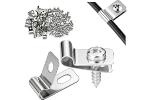 Ecitruz Stakettrådsklämmor 150 stycken stängseltrådsklämmor rostfritt stål 304 kabelklämmor metall, trådklämmor, jordbruk, staket, fästklämmor med skruvar för trä, metall, svetstråd, spiktråd