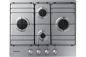 Samsung Elettrodomestici NA64H3110BS Piano Cottura a Gas da 60 cm, Inox