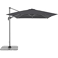 doppler Sonnenschirm SP-AZ 320x240 Rechteckiger Ampelschirm - 360° drehbar - Neigbar - ca. 320 x 240 cm - Anthrazit
