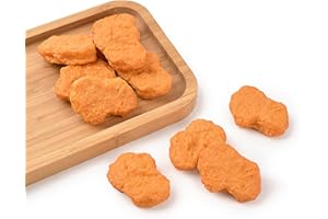 HUIANER 10PCS Artificial Chicken Nuggets Fake Fried Chicken Model Lifelike Food Meat for Home Kitchen Decor Food Model Market Display Props