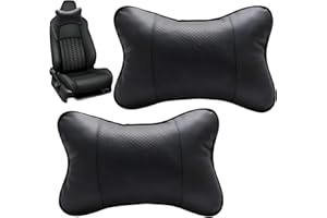 HPIANO Auto Nackenkissen,2psc Leder Auto Nackenkissen Hals Rest Kissen Kopfstütze für Autositz Kopfstütze Kissen,Auto Kopfkissen Nackenkissen Nackenstützkissen Kopfstütze Kissen für Kopf Hals