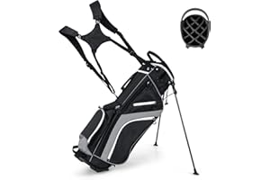 ‎COSTWAY COSTWAY Golf Bag, 6er/8er/14er Unterteilung Golf Stand Bag, Golf Trolley Bag Golftasche, leichte Pencil Bag tragbar für Männer & Frauen