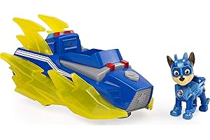 PAW PATROL Mighty Pups Charged Up Chase’s Deluxe Vehicle with Lights and Sounds