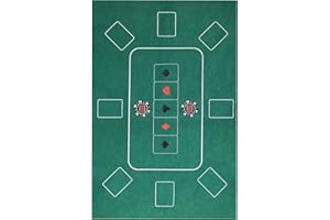 POSTEN ANKER Tapis de poker de qualité supérieure vert 60 x 90 cm - Coussin de table de poker - Accessoire de jeu de poker - Tapis de jeu de poker - Tapis de poker vert