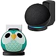 SKEIDO For Amazon Echo Dot 5th / 4th Generation Wall Holder & Echo Dot 5th Gen Kids Stand with Cable Storage Speaker Wall Mount Bracket (Black)