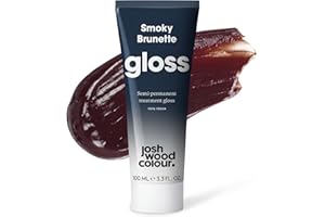 JOSH WOOD COLOUR Josh Wood Hair Gloss (Smoky Brunette) - Semi-permanent gloss, removes red tones on dark hair, refreshes and conditions - Lasts up to 6 washes - 100% Vegan - Cream (100ml)