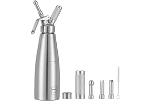 METRO Professional Sahnespender 1L, Edelstahl, ¯ 9.3 x 32.3 cm, Silber