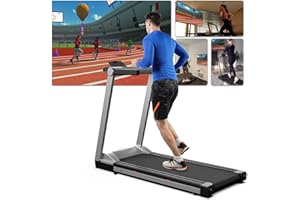 MJWW Treadmill Raceable, Max 158kg Incline Treadmill Suitable for High-Tech Equipment, Running Machine with Training Courses and Multi-Runner Races