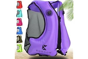 ‎KHROOM Khroom nadmuchiwana kamizelka ratunkowa zgodna z najnowszym standardem UE | 150-210 cm, do 100 kg | kamizelka wypornościowa do snorkelingu dla dorosłych | snorkeling, kajakarstwo i SUP