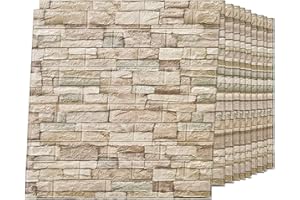 QMZDXH 3D Tapete Steinoptik Selbstklebend Wandpaneele Ziegel Tapete, Schaumstoff Wandverkleidung Für Badezimmer Küchen Wohnzimmer 70 X 77 Cm Umweltschutz Und Wasserdicht D,20 pcs