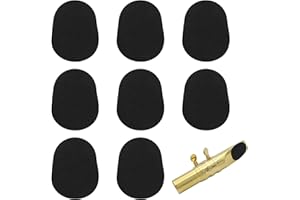 tiyiyok 8 Stück Mundstückkissen, 0.8mm Bissgummi Klarinette, Klarinetten Mundstückkissen, Saxophon Mundstückpolster, für Anfänger, Alto und Tenorsaxophon und Klarinette, Schwarz