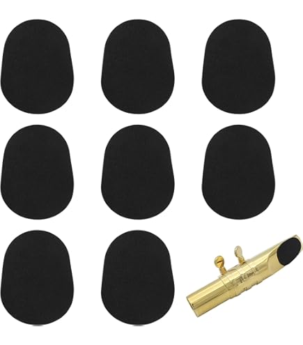 Saxophone Tenor 64 Coussinets En Silicone Pour Embouchure Saxophone Alto/ Ténor - 0.8mm D'épaisseur Mouthpiece Patches