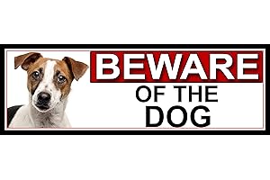 SHAWPRINT LIMITED SHAWPRINT Jack Russell BEWARE OF THE DOG METAL GATE SIGN 266mm x 87m. (534H2)