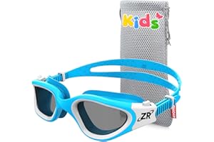 ZIONOR G1MINI Gafas de natación para niños, polarizadas, cómodas, antiniebla, protección UV, gafas de natación para niñas y niños (años 3-14)
