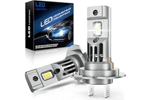 SHINYY H7 LED Headlight Bulbs 22000LM, 2025 New 12V 6500K White Canbus Error Free LED H7 Low Beam High Beam Lamps with Fan, 500% Brighter LED Car Headlight, Replace Halogen & Xenon Lights, 2PCS