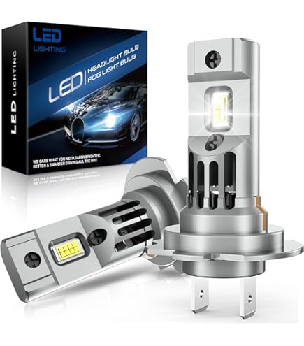 JOSHF H1 LED-lamp, Foutloze CSP 120W 30000LM 700% LM 6500K witte koplamp, Upgrade vervanging 1:1 halogeen Mini LED H1 met stille ventilator, 2 lampen