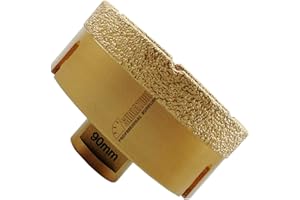 SHDIATOOL Forets Diamant 90mm Brasé Sous Vide et Trépans avec Filetage M14 pour Perçage à sec en Porcelaine Carrelage Granit Marbre