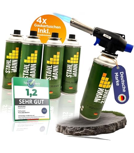 Produktbild von AUSONIA Gas-Schweißbrenner Ohne Hebel – 40 Cm Länge, 50 Mm Durchmesser, Verzinkt Mit Kunststoffgriff