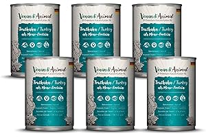 Venandi Animal - Premium Nassfutter für Katzen - Truthahn als Monoprotein 6er Pack (6 x 400 g), getreidefrei, Monoprotein