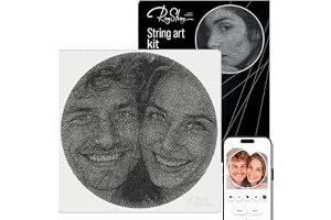 Ringstring konst trådmålning gör-det-själv | personlig gåva | egen bild som | Personligt pysselset för vuxna, 3D gör-det-själv sträng konstkit, födelsedag/jul/årsdag, originell gåva