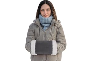 BXT USB Heated Hand Muffs Electric Hands Body Warmer Muffs Thick Fleece Lined Hands Warming Pouch Pocket Hands Heater Heating Bag Warm Gloves Mitts for Men Women Elderly