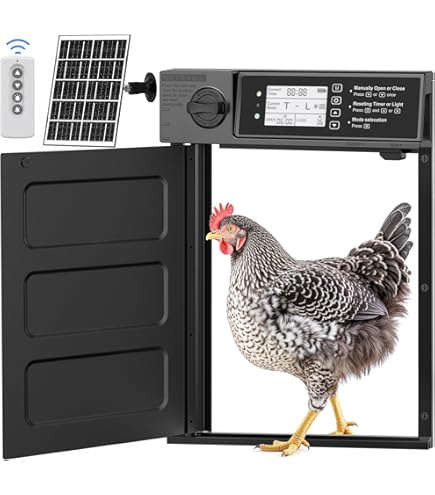 Okkobi Poulailler Automatique à énergie Solaire Écran LCD Porte De