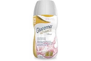 ABBOTT NUTRITION Glucerna Advance 1.6 KCAL | Alimento a Fini Medici Speciali Per la gestione della Malnutrizione in pazienti con Diabete | Confezione 220ml | Gusto Fragola