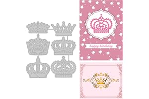 GLOBLELAND Troqueles de Metal de Marco de Tema de Corona Retra Troqueles de Corte Plantillas para Scrapbooking Tarjetas de Papel Diario Álbumes de Recortes