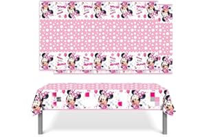 MENELOS Party Tischdecke, Tischdecke Geburtstag Mädchen, Tischdecke Rosa 2 Stück, Einweg-partytischdecke, Mädchen Geburtstagsdeko Zubehör