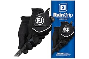 FootJoy RainGrip - Coppia di guanti da golf, da uomo, colore: nero