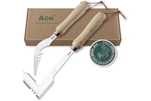 AON 2-Pack Weed Remover Tools & Manual Weeding Tool, Garden Weeder & Dandelion Removal Tools, Ergonomic Root Puller for Effortless Lawn, Patio Weeding, Block Paving & Driveway Cleaning