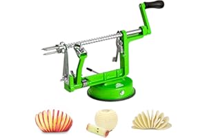 ARSUK 3 en 1 Apple Éplucheur trancheuse Dicer Fruit Pomme de cuisine de pommes de terre évider machine Cutter (Vert)