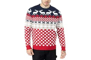 NOROZE Hombres Mujeres Unisexo Prima Novedad Pulóver De Punto Christmas Navidad Suéter Duende Jumpers