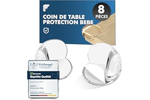 shinfly Coin de Table Protection Bebe, 8 PCS Rond Protection Coin de Table bébé, Protege Angle Bebe Sécurité pour Meuble, Bureau, Maison, École, avec Une Forte adhérence