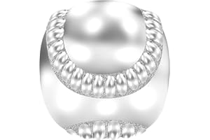 ANDANTE-Stones Perle Bead Argent 925 Sterling Original et Massif en Forme d'e Balle de Base-Ball et au Look Antique Élément Bille pour Perles European Beads Module Bracelet + Étui en Organza