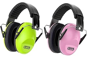 Dr.meter Cuffie Auricolari Bambini, Cuffie protettive per bambini con cuffie antirumore per bambini Cuffie per dormire studiare sparare Fascia per la testa dei bambini regolabile 27SNR